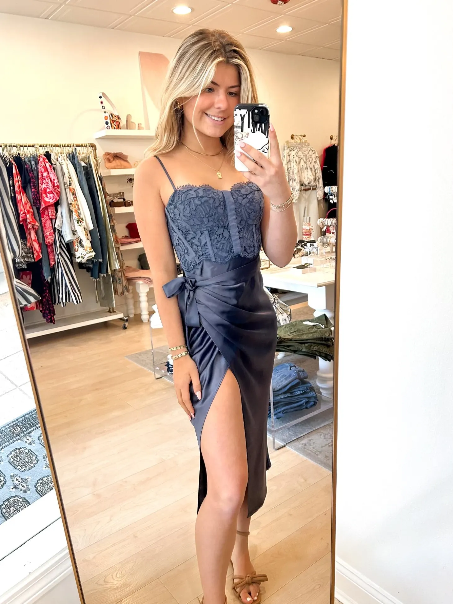 Tricia Dress ~ Stonewash