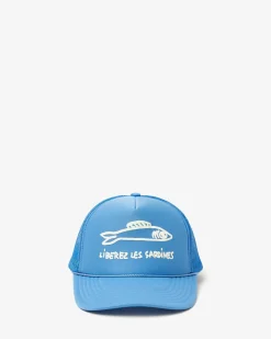 Trucker Hat ~ Sky Blue w/ Cream Liberez Les Sardines
