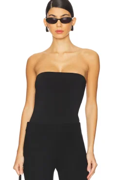 Tube Bodysuit ~ Black Slinky Stretch
