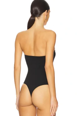 Tube Bodysuit ~ Black Slinky Stretch