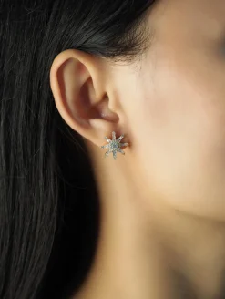 Twinkling Star Baquette CZ Studs