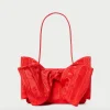 Valerie Moiré Bow Clutch ~ Red