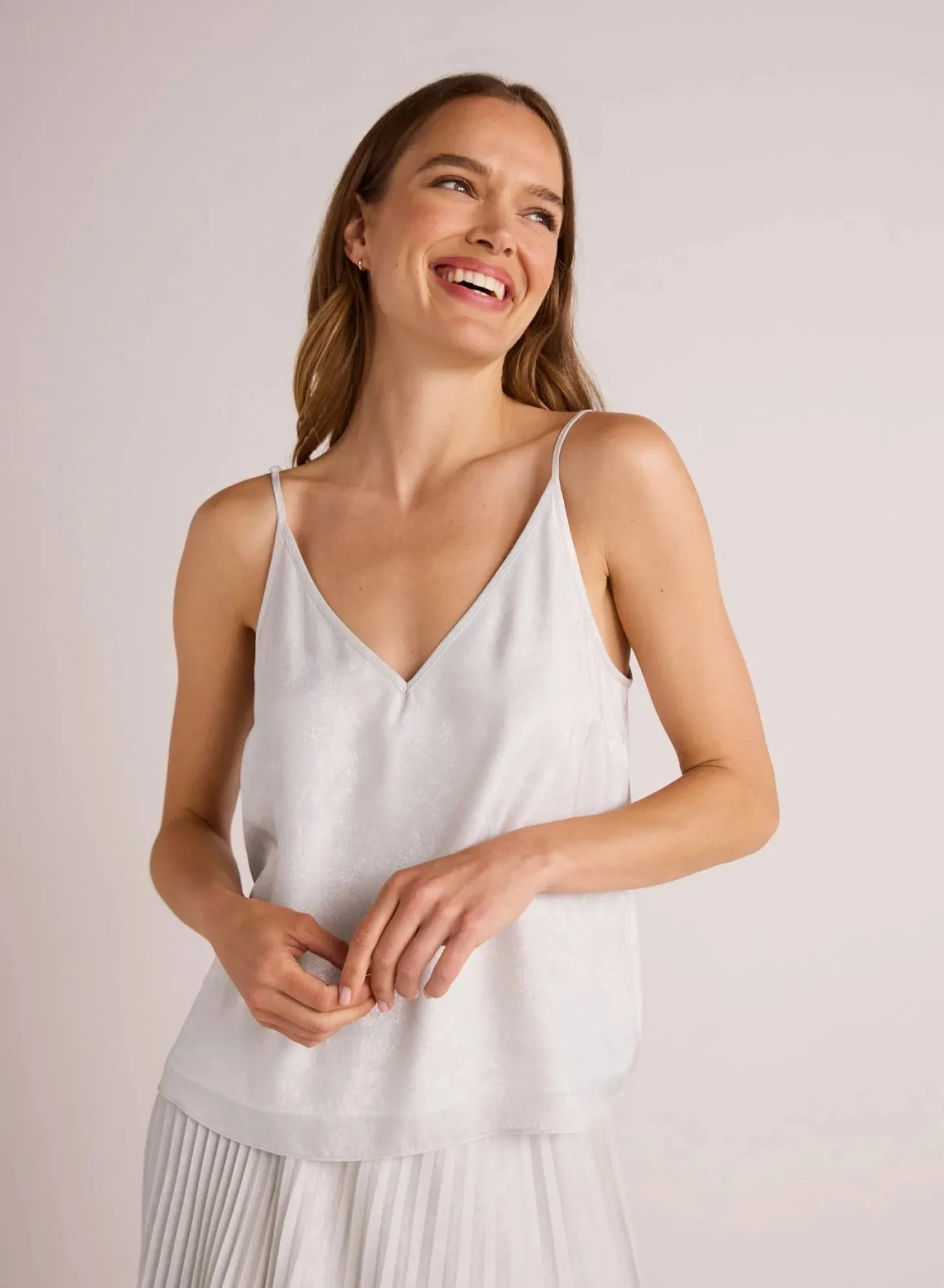 V-Neck Cami~ Metallic Opal
