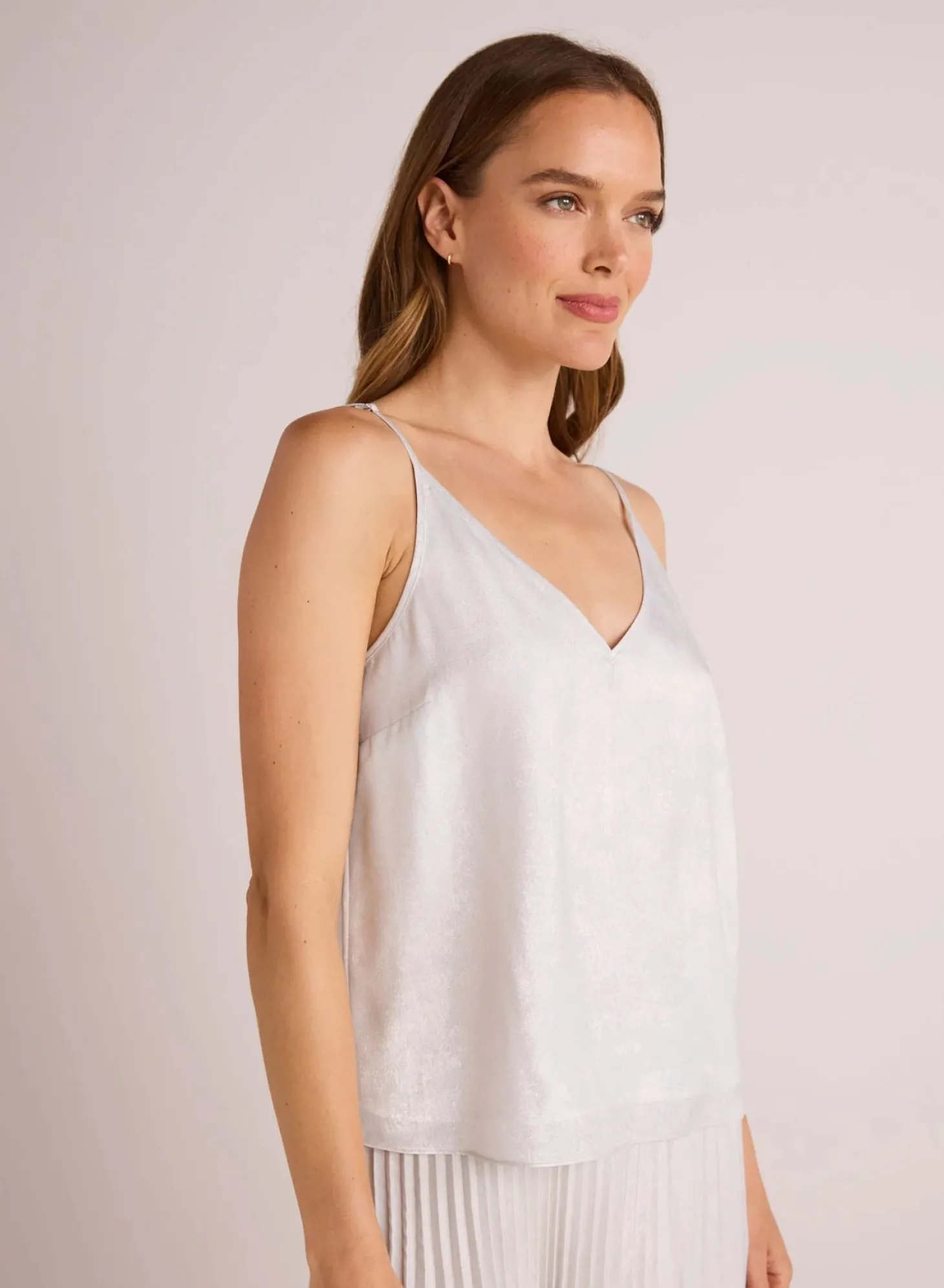 V-Neck Cami~ Metallic Opal