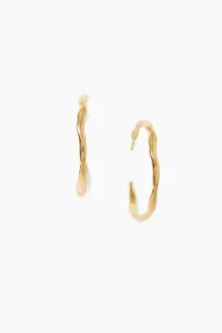 Wave Hoop Earrings