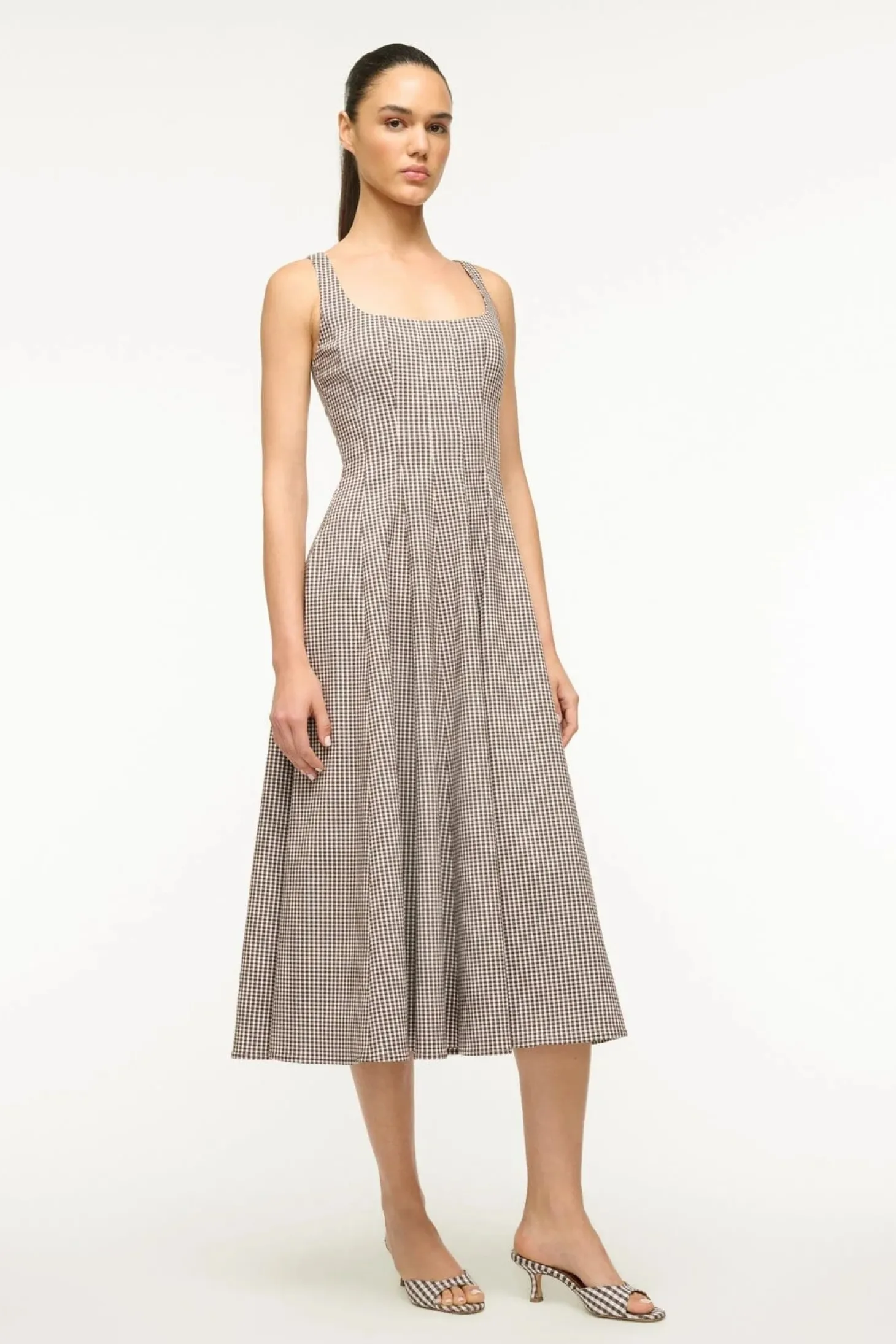 Wells Dress ~ Dark Chocolate Micro Check