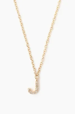 White Dimond Initial Necklace