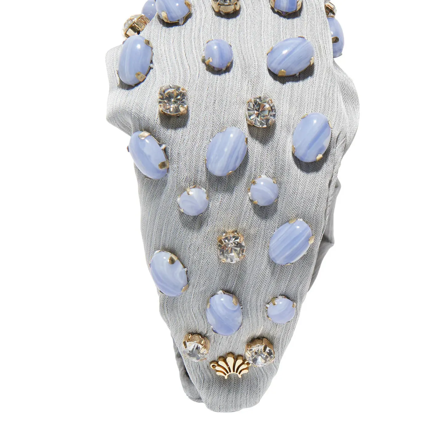 Woven Jeweled Greta Headband ~ Blue Lace